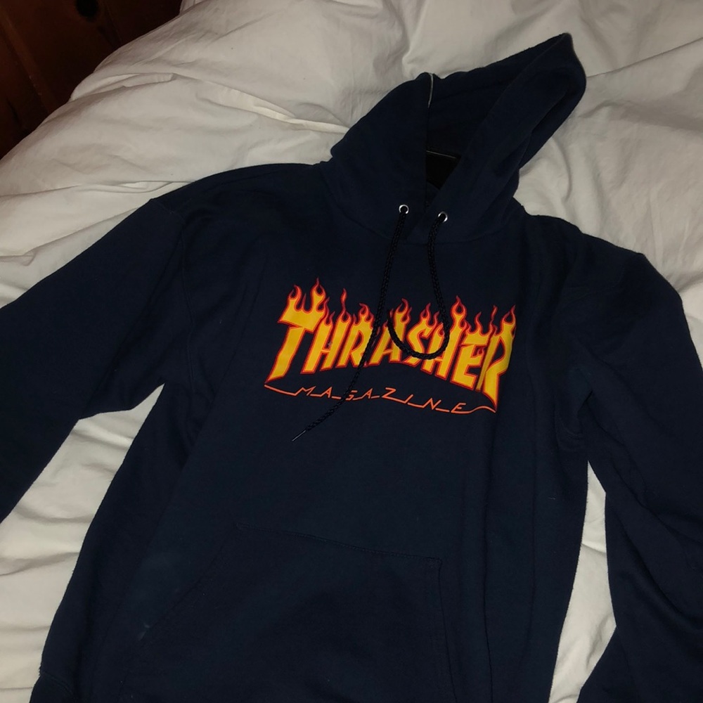 Navy Blue Thrasher Hoodie